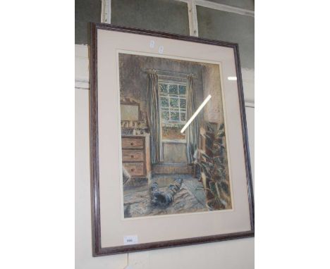 Garrard, Interior scene with open window, f/g