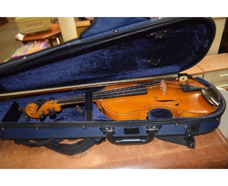 Cased student's violin