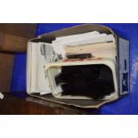 Box of black and white photographs, railway interest, together with a further small box of