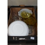 Various glass bowls and other items