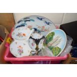 Japanese charger together with further collectors plates, hors d'oeuvres dish etc