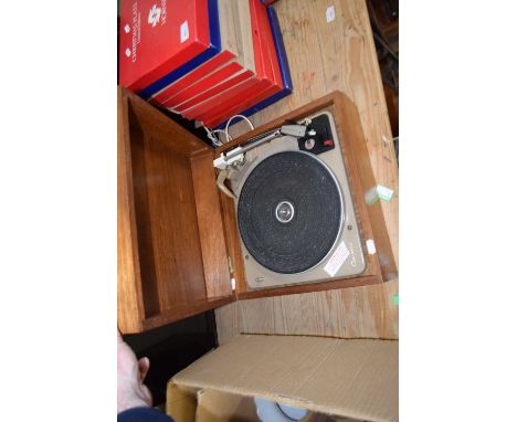 Garrard portable record player in hardwood case