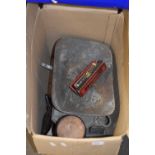 Vintage scales and weights plus other assorted items