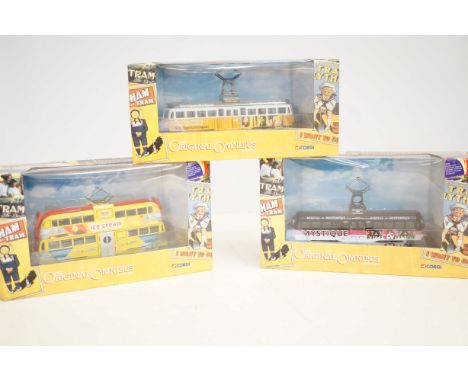 3x Corgi The original omnibus company Blackpool trams 