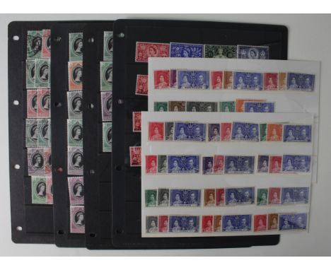 British Commonwealth m/m x19 sets, 1953 Coronation opts x4 sets. UM and single stamp Coronation issues x62 UM and likewise 55