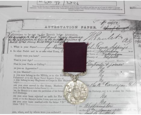 Army LSGC Medal QV named to 9982 Sergt A R Seppings RE. With copy service papers, born Fakenham, Norfolk. 