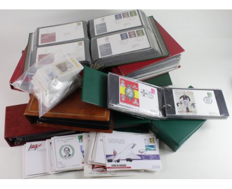 Massive collection of various GB FDC's in large heavy box. Mostly in albums and some loose, c1953 to modern Commems and Defin