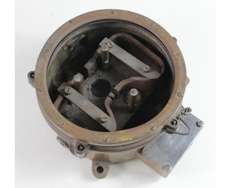 German Deck Compass stamped '260', and base stamped 'Sum 46 1',  found off the Irish Coast. Plaque inscribed 'UB 81 Sank 2/12