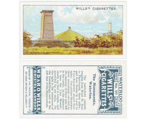 Wills, type card, unissued set Waterloo, no.50 with blue print error, very rare EXC
