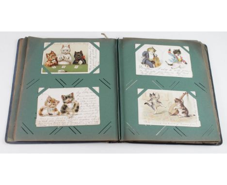 Original selection in vintage album, mainly cats by Lois Wain, Boulanger, etc, children &amp; royalty noted &nbsp;  (approx 1