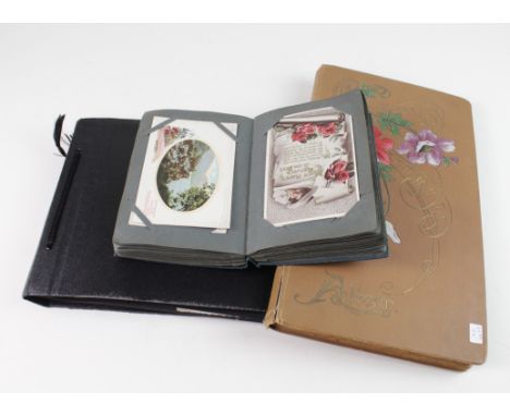 Mixed original collection, vintage &amp; modern, greetings noted, in 3 albums &nbsp;  (approx 186 cards)