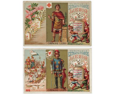 Liebig complete set Playing Cards II S70 French text 12 card set, scarce G - VG cat value £850