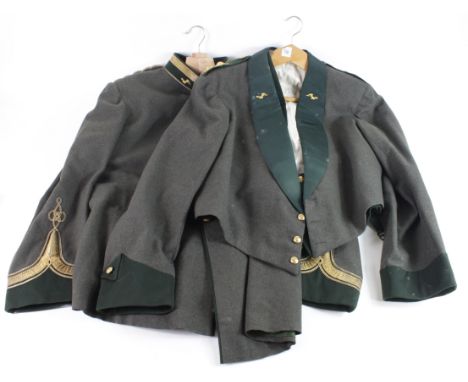 Army Motor Reserve (1907-1914) Mess Dress (waistcoat and jacket), plus Service Dress Jacket. With gilt buttons and collars   