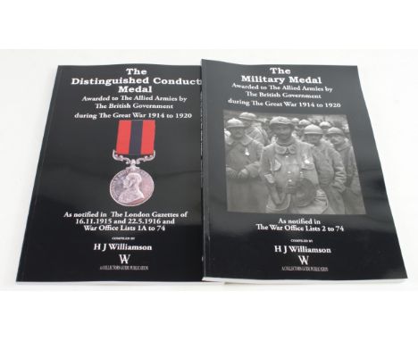 Books: newly published books by OMRS award winning researcher Howard Williamson. 1) The DCM awarded to the Allied Armies by T