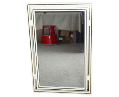 Pierre Vandel, Paris, a vintage Hollywood Regency style mirror, frame size 89 x 60cmGood condition, light marks to frame. 