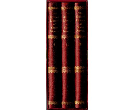 3 x Books The Oxford Library of Short Novels vols 1, 2, 3, 1990 First Edition Hardback Books with Slipcase approx 480 pages p