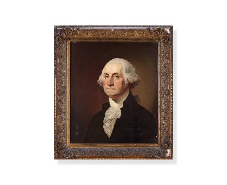 AFTER GILBERT STUART GEORGE WASHINGTON `THE ATHENAEUM PORTRAIT'  Oil on canvas 67 x 57cm (26¼ x 22¼ in.)After the original un