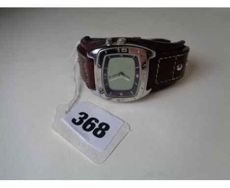 Gents Fossil watch on brown leather strap             