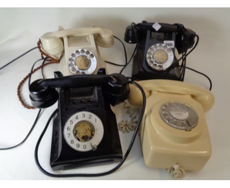 Collection of 4 Vintage Dial telephones              