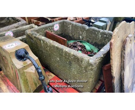 A STONE TROUGH, 40CM (H) X 90CM (L) X 68CM (W)