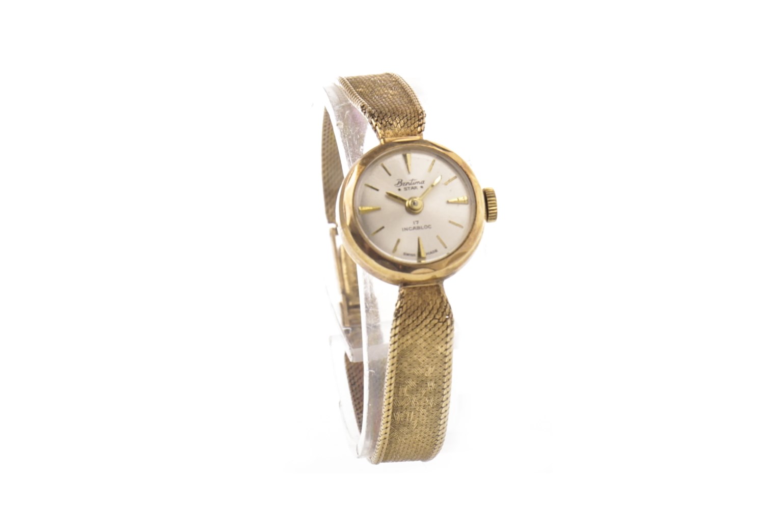 LADY'S BENTIMA STAR NINE CARAT GOLD MANUAL WIND WRIST WATCH, the round ...