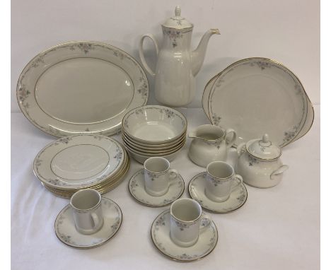 A quantity of Royal Doulton coffee and dinner ware from the Vogue collection. Comprising: coffee pot, lidded sugar bowl, crea