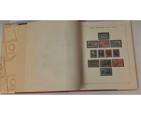 Stamps 0 Schaubek Switzerland stamp album, well collected album 1850 - 1970, fairly complete, 1920's  - 1960's few Rayins, ea