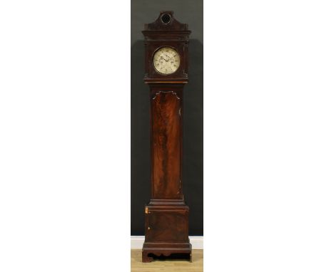 A George III mahogany longcase clock, 22cm silvered dial inscribed DWERRIHOUSE BERKLEY SQUARE, Roman and subsidiary Arabic nu