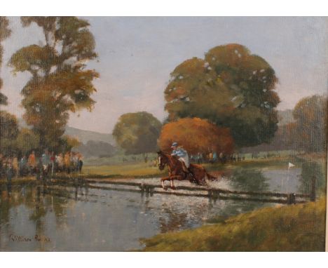 William Burns (1923-2010) The Ice Pond, Chatsworth Horse Trials, signed, oil on board, 37.5cm x 50cm William Burns FRSA FSAI 