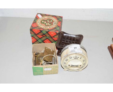 PLASTIC TIMER MANUFACTURED BY SMITHS WITH OTHER ITEMS INCLUDING BAKELITE BOX
