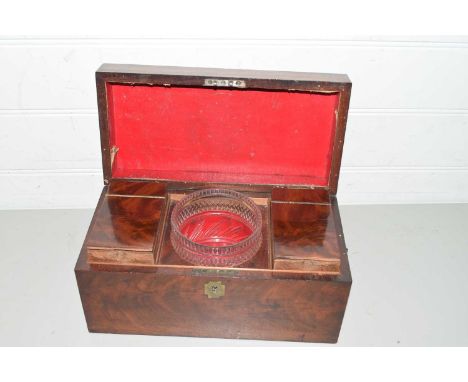 MAHOGANY TEA CADDY