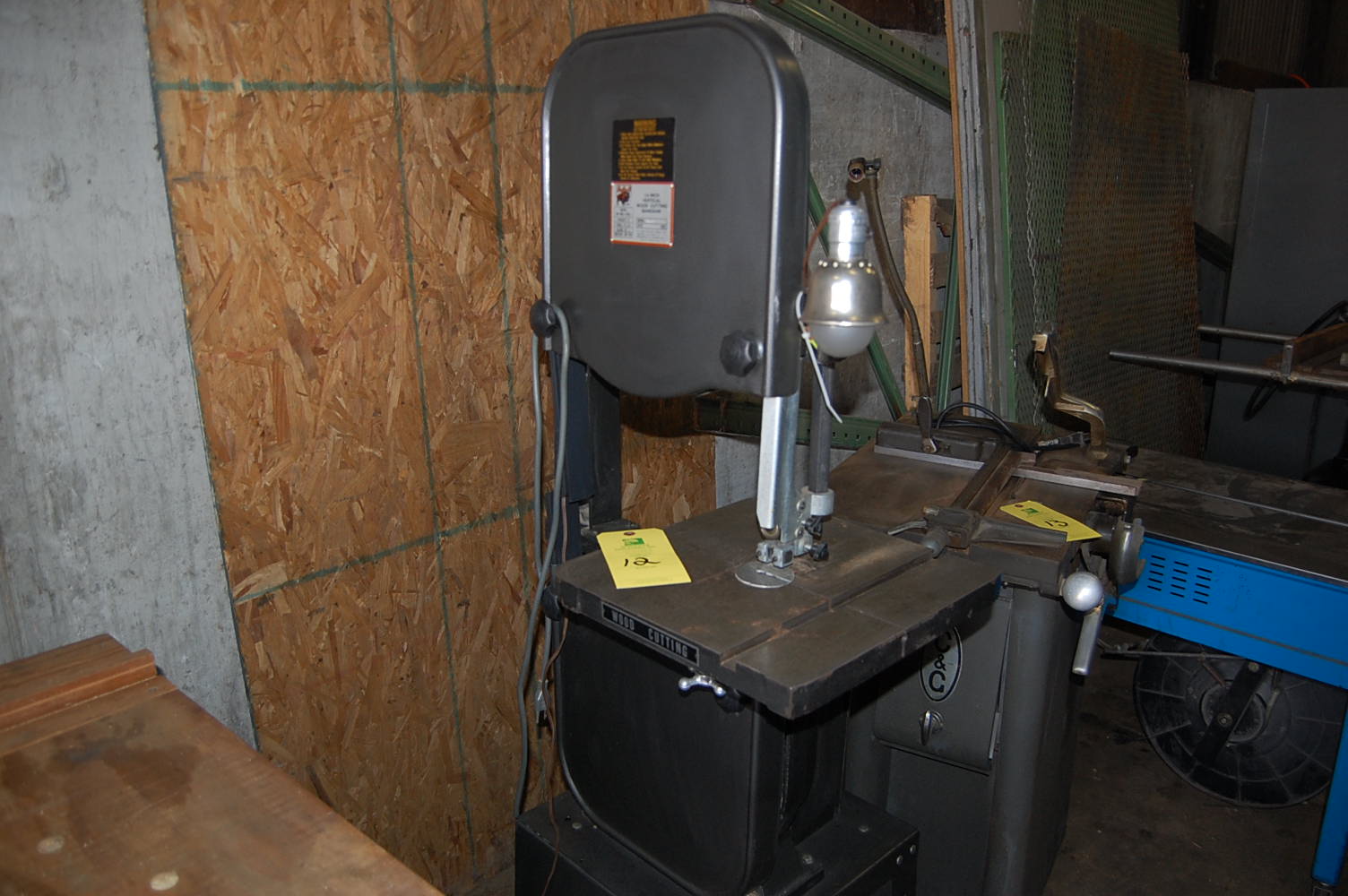 Buffalo Model BPVBS14EL Vertical Band Saw, 14 in. Throat, Motor & Switch