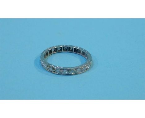 A platinum diamond eternity ring