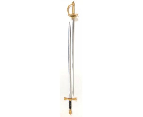 Wilkinson Sword of London Commemorative Swords. English court sword with Wilkinson sword etched decoration to the blade and g