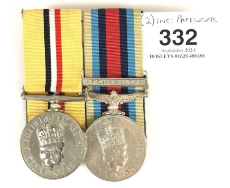 Royal Scots Gulf &amp; Afghanistan Pair of Campaign Medals. Awarded to 25199553 Lance Corporal Calum A Grant. Gulf Medal (PTE