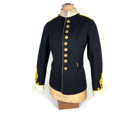 6th Dragoon Guards (Carabiniers) 1914 dated Trooper's Full Dress tunic. Very good example of dark blue material, with white f