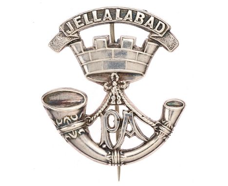 The Prince Albert's (Somersetshire Light Infantry) post 1881 Officer's silver pagri badge. Fine die-cast, probably made in In