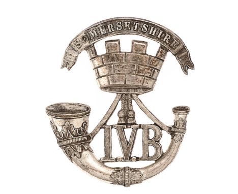 1st VB The Prince Albert's (Somerset Light Infantry) Officer's pouch belt plate c. 1882-1908. Fine scarce die-stamped silvere
