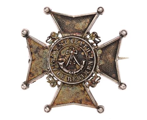 Irish Westmeath Rifle Regiment of Militia Victorian brooch. Fine scarce die-stamped silvered example being the centre of an O