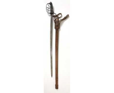 WW1 Royal Field Artillery Officer's Sword. A very good example of the regimental pattern with etched blade depicting a field 