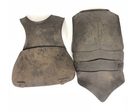U.S. Army WW1 experimental trench armour c. 1918. Good rare example comprising back plate complete with an articulated sectio