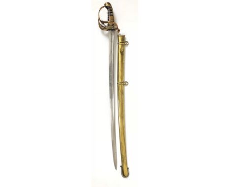 Crimean War Period 1854 Wilkinson Sword Patent Solid Hilt 1822 Infantry Pattern Sword. A very rare early example, the blade w