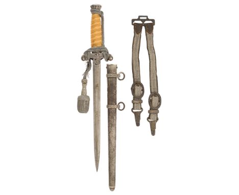 German Third Reich Army Officer's dagger, straps and portepee by ALCOSO (Alexander Coppel, Solingen). Good scarce example wit
