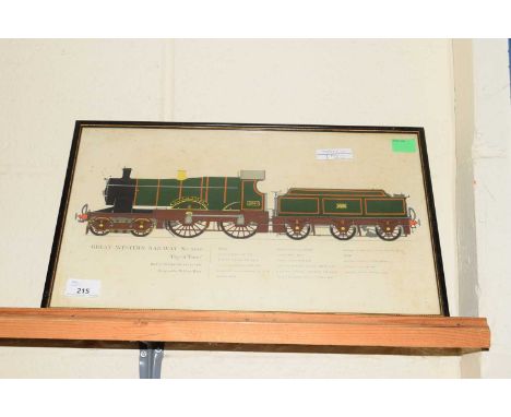 COLOURED PRINT - GREAT WESTERN RAILWAY 'CITY OF TRURO', F/G
