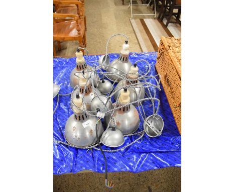 SIX INDUSTRIAL LIGHT FITTINGS