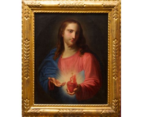 19th century Continental School oil on canvas - Christ with a burning lamp, in gilt frame, 74cm x 60cm   CONDITION REPORT  No