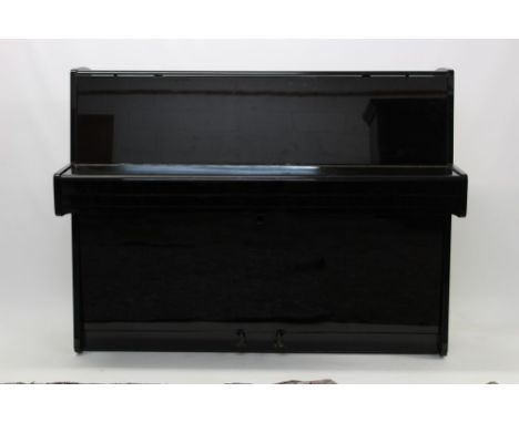 Five quality Blüthner ebonised upright piano, circa 1978, cross strung, with seven octaves, 145cm wide, together with piano s