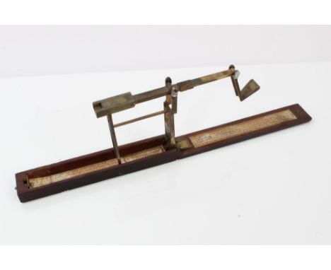 Set of late 18th / early 19th century mahogany cased guinea scales, by A. Wilkinson, Ormskirk (late of Kirkby) Near Liverpool