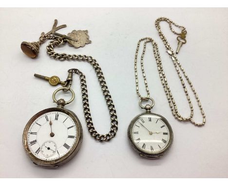 A Decorative Cased Openface Pocketwatch, the unsigned white dial with black Roman numerals, within a decorative floral case ,