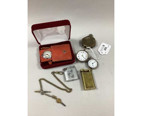 A Hallmarked Silver Cased Openface Pocketwatch, the unsigned white dial with black and red Roman numerals, within engine turn